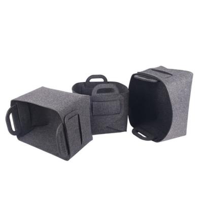 China Sustainable Factory Wholesale Custom Household Goods Felt Storage Box Felt Basket Storage for sale