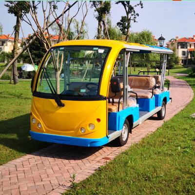 China 14 seater gasoline engine sightseeing car/14 seats shuttle with gasoline power sightseeing car with 14 seats for sale