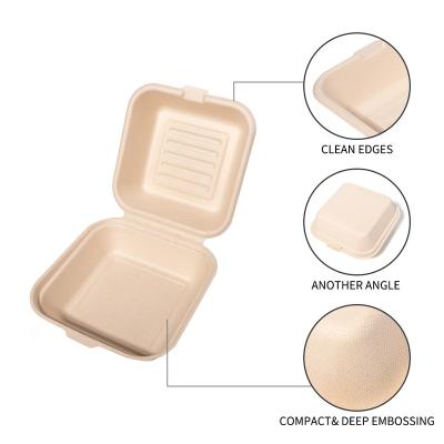 China Heatable Biodegradable Package Box Disposable Lunch Box For Food for sale