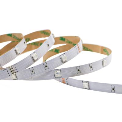 China 12V 7.2W/Meter Residential White Panel Under Cabinet and Bedroom 5050 RGB LED Flexible Strip Light for sale