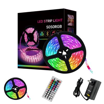 China Hotel Master IP20 44 IR 5050 5M 150LED 12V RGB LED Remote Control Strip with Power Adapter for sale