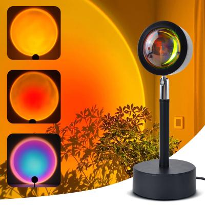 China 2021 Modern New High Quality LED Sunset Projector Lamp Halo Lamp 180 Degree Rotation Projection Light For Home Decoration for sale