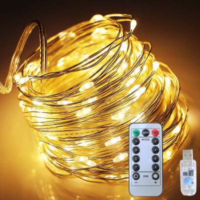 China Residential 10m Copper LED USB String Holiday Lights with Remote Controller for Christmas Decoration for sale