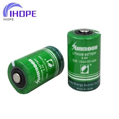 China Power 3.6V 1200mAh backup Sunmoon ER14250 lithium battery not rechargeable for sale