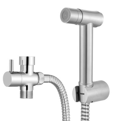 China Modern Cloth Diaper Stainless Steel Shower Bathroom Toilet Bidet Sprayer Head Cleaning Set Handheld Set for sale