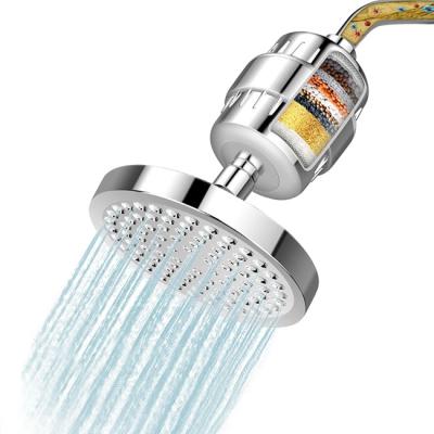 China With Slide Bar Custom 2 in 1 Shower Head and 15 Stage Shower Filter Set Hard Water Filter for Shower Head Rotation for sale