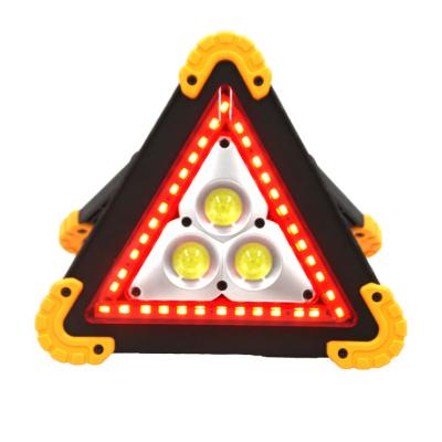 China OUTDOOR Rechargeable Car LED Flood Emergency Triangle Lamp Safety Grip Roadside COB Work Turn Signal Light for sale