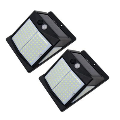 China 140 LED Solar Lights Outdoor Wireless Rainproof Motion Sensor Lights 3 Waterproof Wide Angle Patterns 270 Degree Solar Wall Lights for sale