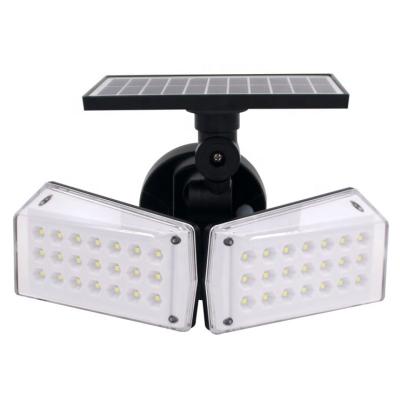 China 42 Light Solar Outdoor Lights Energy Saving Led Wall Floodlights Rainproof Garden Lights Dual Sensor Solar Adjustable Head for sale