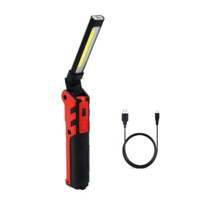 China With hanging hook & strong magnet usb rechargeable led flashlight with strong magnet for sale