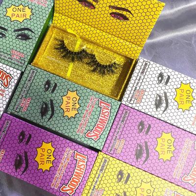 China Wholesale Feather Vegan Lashes 3D Mink Lashes With Dramatic Lashes Package Box for sale