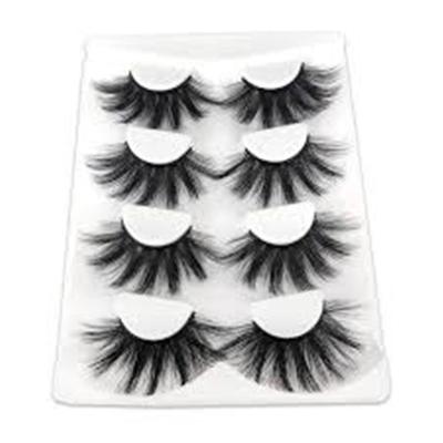 China 2021 New Arrival Feather Tray Lashes Natural Colored Easy Fan Fake Mink Eyelashes 20-25mm Easy Mink Lashes Individual Accept Paypal for sale