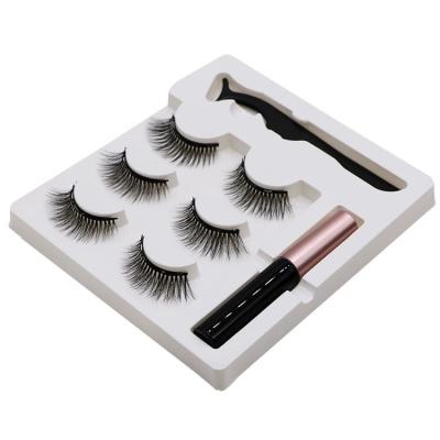 China Pen Private Label Lashes Box 10 Magnet Magnetic Lashes With Eyeliner Set for sale