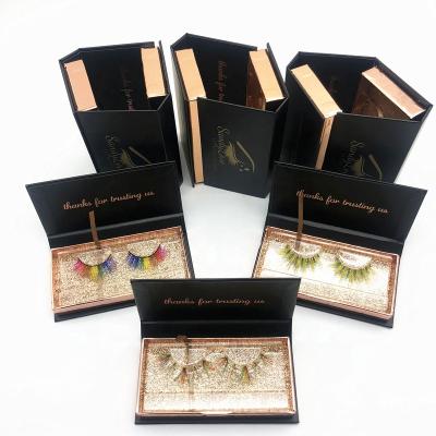 China Feather 2020 New Colored Mink Lashes 3D Color Mink Lashes Full Strip Lashes for sale