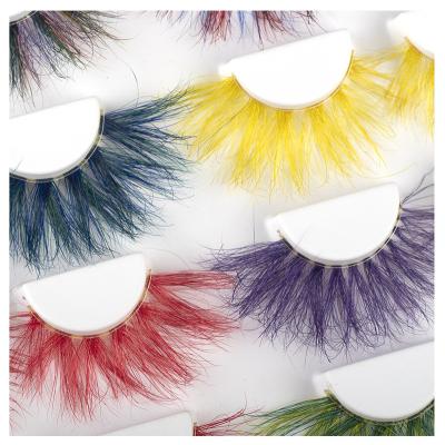 China Newest mink feather color ashes3d 3D fluffy mink lashes and other Christmas decoration for sale