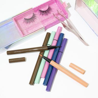 China Waterproof Newest 2021 Multi Color Magic Easy To Wear Eye Liner Private Label Self Adhesive Eyeliner Glue for sale