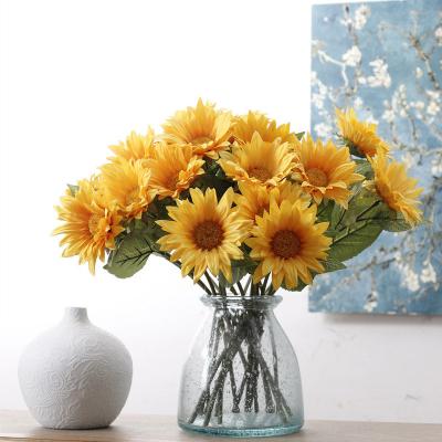 China China Large Vase Ornament Flores Bouquet Sunflower Indoor Hanging Artificial Flowers Decoration China For Gift for sale