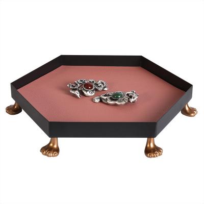 China Cat Feet Series Classic Metal Stocked Tray For Table Storage for sale