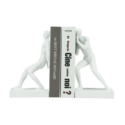 China Modern and Classic Artificial Resin Bookends Man Bookends for sale