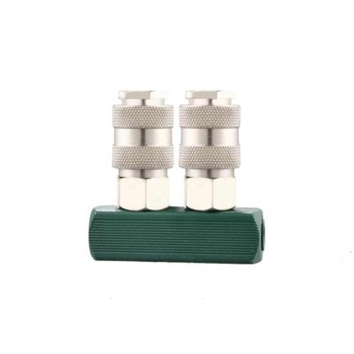 China Pneumatic Component Factory Price All Type Pneumatic Gas Air Hose Galvanized iron or Nickel plated iron Multi Way Quick Pipe Connector for sale