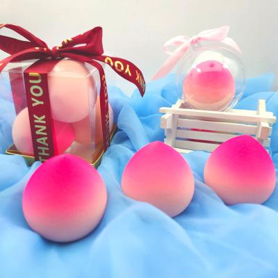 China New Soft Gradient Super Soft Peach Powder Blast Version Snow Veela Makeup Eggs Huge Gift Box With Peach Beauty Egg for sale