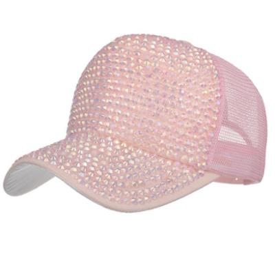 China New Style Women's JOINT Custom Rhinestone Hats Snapback Baseball Cap Bling Rhinestone Hat Female Hat for sale