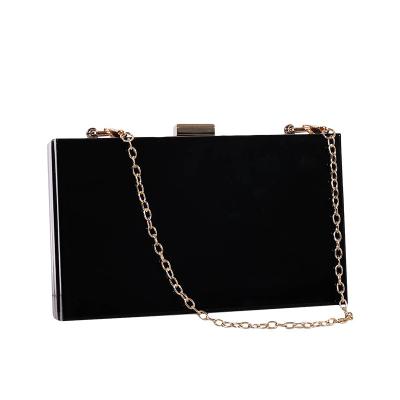 China Fashion Manufacturers direct transparent acrylic chain crossbody bag dinner protagonist fashion custom small square bag for sale