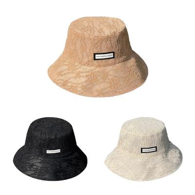 China Picture Hat Customized Outdoor Solid Soft Lace Bucket Fishing Hats For Women for sale