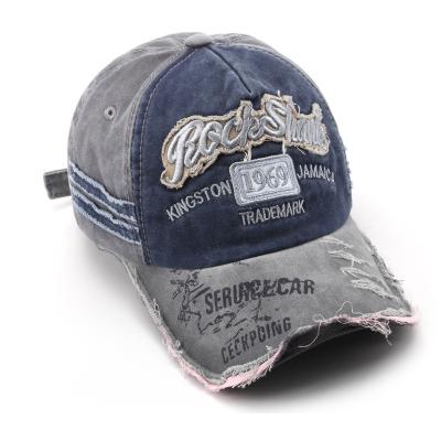 China COMMON Fashion Men's and Women's Vintage Washed Cotton Distressed Baseball Cap for sale