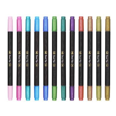 China Good Quality Double PP Art Marker Pen School Stationery Diy Kids Trick Pens for sale