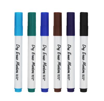 China PP Wholesale Non-Toxic Multicolor Bright Erase Whiteboard 12 Colors Dry Marker Pen for sale