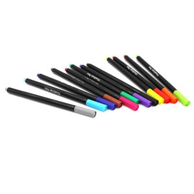 China PP Manufacturers Supply Fineliner Pen Factory Price 48 Colors Metal Tip Fineliner Pen for sale