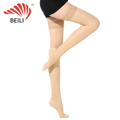 China 15-21mmHg factory price Thigh High Nursing Compression Stockings for Anti Varicose Veins 2021 for sale