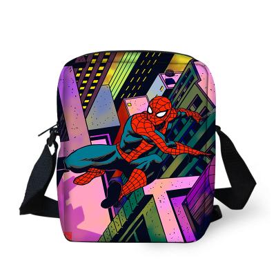 China Lightweight Black Messenger Bags Spiderman Costume For Lady Women Boys Messenger Children Printed Bag Cross - Body Satchel Shoulder Bags for sale