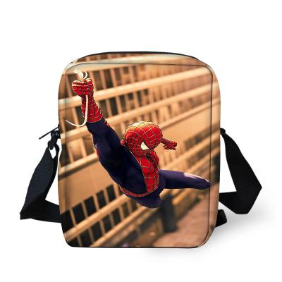 China Lightweight High Quality Simple Messenger Bags Zipper Black Spiderman Kids Costume Lady Women Printed Unisex Messenger Bag Crossbody Bag for sale