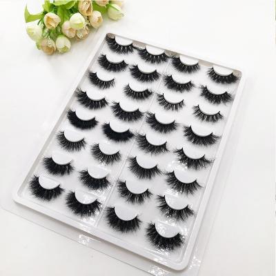 China Sensitive Wholesale Bulk Custom Made Private Label Fake Lashes 25mm 3D Real Mink False Eyelashes for sale