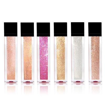 China Brillo impermeable Lipgloss del color de los productos de maquillaje del labio de la etiqueta privada 6 duradero en venta