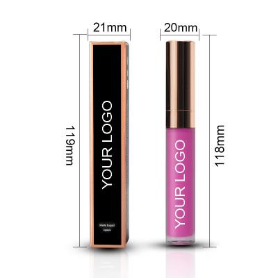 China Flüssiger Lippenstift Damen-Rose Gold Waterproof Matte, langlebiger Mattlippenstift zu verkaufen