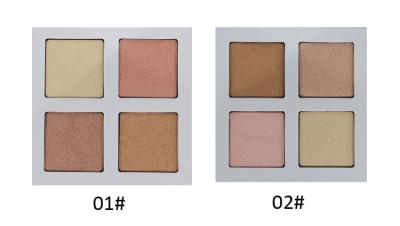 Chine La palette de barre de mise en valeur de maquillage de 4 couleurs, barre de mise en valeur de bloc d'éclairage de visage desserrent la poudre à vendre