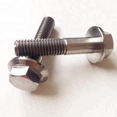 China China Construction Supplier DIN6921 Hex Titanium Flange Screw Titanium Bolt m6 m8 for sale