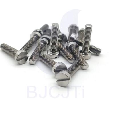 China Cheese Pan Factory Wholesale GR5 Titanium Slotted Head Bolts Screws for sale