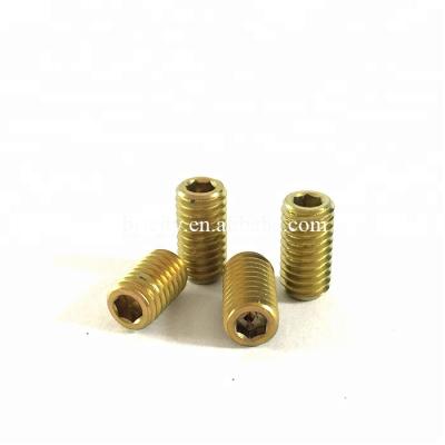 China Sale Round Gold Factory Titanium M6 Set Screw for sale