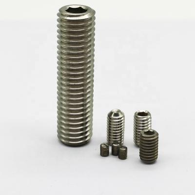 China HEX Hot Sales Titanium Hexagon DIN914 Socket Set Screws With Taper Point for sale