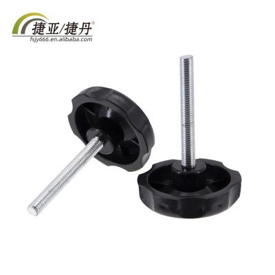 China Black M8 HEX Set Knurled Star Knob Screw Nut Clamping Knob for sale