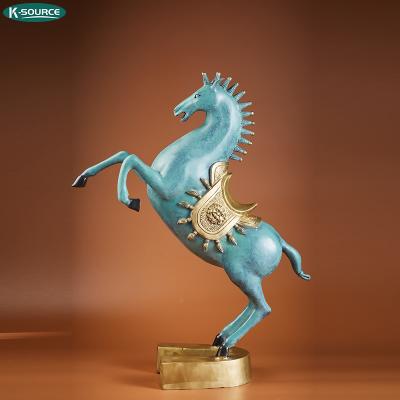 China Animal Indoor Copper Sculpture Crafts Statue China Business Gift Figurine Bronze Horse Statue Horse Statue for sale