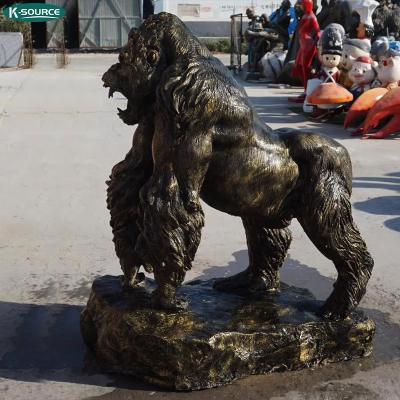 China China Bronze / Copper Gorilla Garden And Park Decoration Monkey King Kong Metal Animal Sculpture Statue for sale