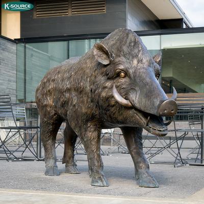 China China Garden Metal Hog Crafts Boar Bronze Life Size Statue for sale