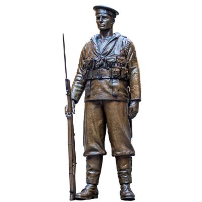 China Bronze guard in place of China soldier sculpture standing at Cenotaph for sale