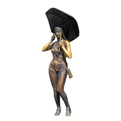 China Life Size Bronze Female Metal Art Casting Cooper Women Europe Statue Sculpture For City Decoration for sale