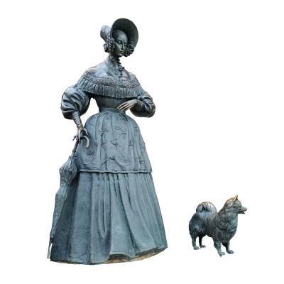 China Life Size Bronze Female Metal Decorative Outdoor World Art Casting Lady Statue Sculpture for sale